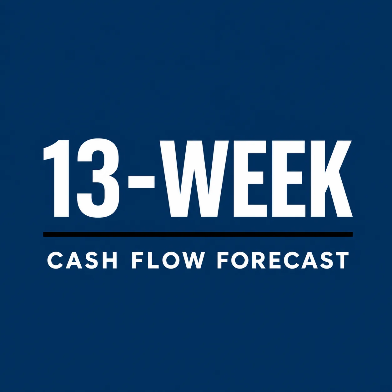 Stat card highlighting the 13-week cash flow forecast as a key prevention tool